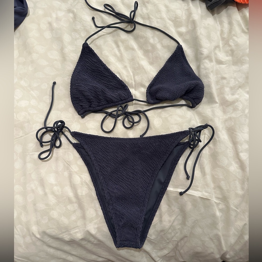 TJ Swim Bikini Top & Bottom in Slate (gray/purpley color)